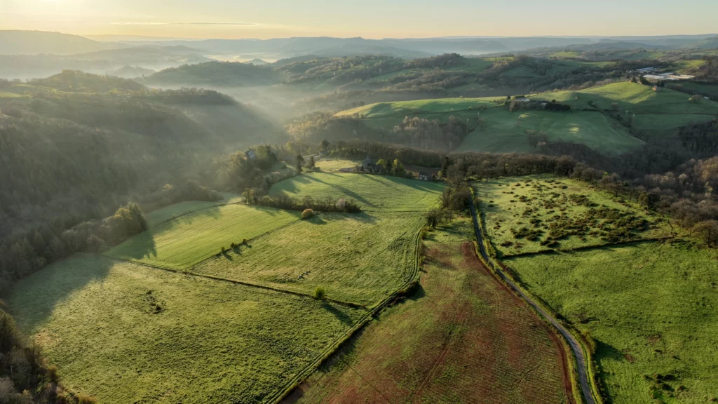 Paysage vue de drone